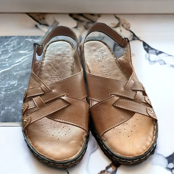 Spring Steps Hartley Slingback Leather Sandals size 10.5 - Picture 1 of 4